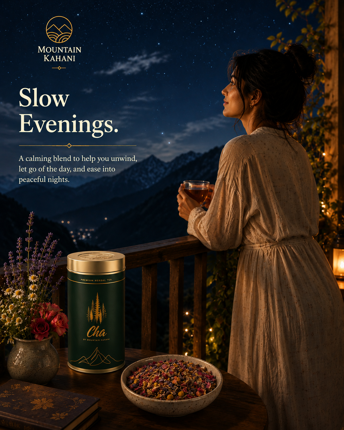 Slow Evenings Herbal Tea Bags For Quiet Moments